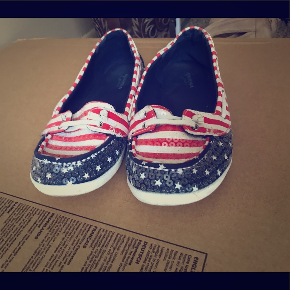 American flag design shoes